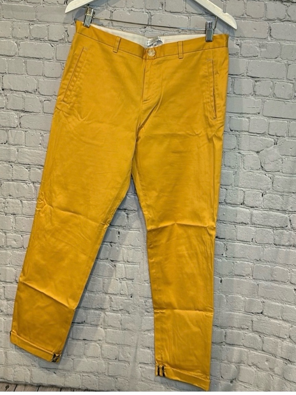 Parke & Ronen Men's Mustard Yellow Chino Pants